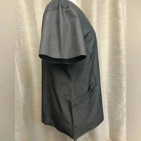 MED COUTURE Touch Mock Wrap Women’s 3-Pocket Scrub Top (7472) - Picture 4 of 10